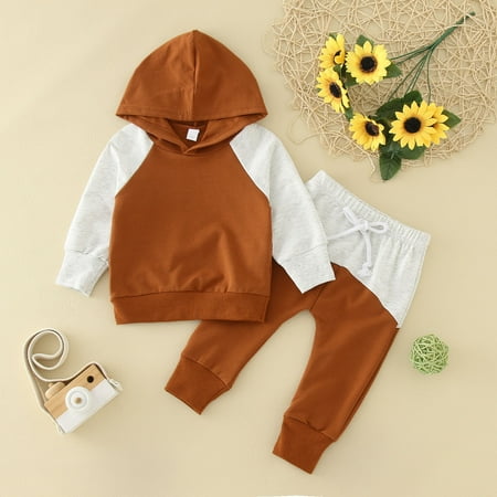 

MANHUJI Toddler Boys Winter Long Sleeve Patchwork Prints Hoodie Tops Pants 2Pcs Outfits Clothes Set for Babys Clothes Girls Outfits 6T Girls Clothes Girls Winter Clothes (A 110)