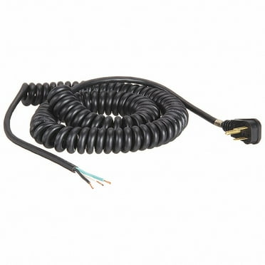 Power First Coiled Power Cord, 5-15P, SJT, 20 ft., 13A, 16/3
