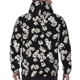 thumbnail image 7 of Naloa Daisies Flowers Men's Casual Hooded Collar Drawstring Hoodies Pullover Sweatshirts Casual Long Sleeve Shirts-Small, 7 of 7
