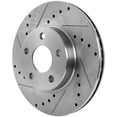 thumbnail image 3 of New Cross-drilled and Slotted Brake Disc Compatible With Buick Chevrolet Pontiac Beretta GTZ 4 Cyl 2.3L Grand Am SE 4 Cyl 2.4L 1990-2005 By 477 5580 19815 27029 56140 65190 86140, 3 of 7