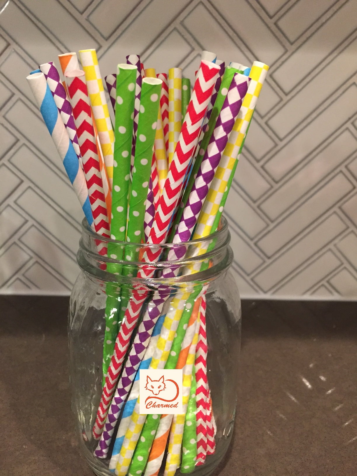 Charmed little sailors paper straws 100 counts 