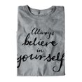 thumbnail image 4 of Always Believe Yourself Motivational Women's Graphic T Shirt Tees Brisco Brands X, 4 of 6