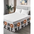 thumbnail image 4 of Thanksgiving Fall Bed Skirt King Size 18 Inch Drop, Pumpkin Maple Leaf HOME Vintage Board Wrap Around Dust Ruffle Bedskirts, Wrinkle & Fade Resistant Easy Fit Bedskirt with Adjustable Elastic, 4 of 8