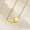 Gold, variant on Women's Stainless Steel Round Circle Cross Silver/Gold/Rose Gold Necklaces 50cm