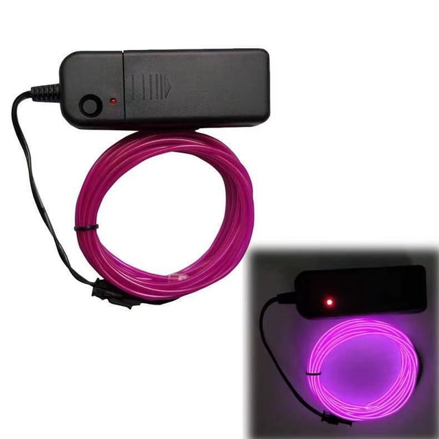 Caja de luces con línea de emisión de luz fría de 3 m y batería de 3 V con varios accesorios decorativos para presentaciones en el escenario