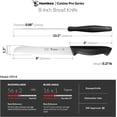 thumbnail image 4 of Humbee 8 Inch Cuisine Pro Serrated Bread Knife, Premium Stainless Steel Wave Edge Razor Sharp Blade Knife for Bread, Dishwasher Safe, NSF Certified, Black, 4 of 7