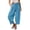 Light Blue, variant on QIYAGBSA Women's Striped Pants Relaxed Wide Leg Drawstring Waist Summer Casual (Brown, 3XL)