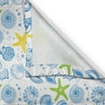 thumbnail image 3 of Ambesonne Nautical Kitchen Curtains, Marine Themed Starfish, 55"x45", Blue and Yellow, 3 of 3