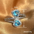 thumbnail image 2 of K-KED Elegant Heart 925 Silver Filled Ring Women Cubic Zircon Wedding Delicate Jewelry Sz 6-10-9, 2 of 6
