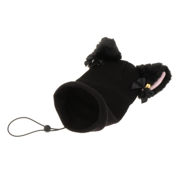 Funda protectora para casco de esquí, lavable, bonita y decorativa para hombre y mujer. Gatito negro