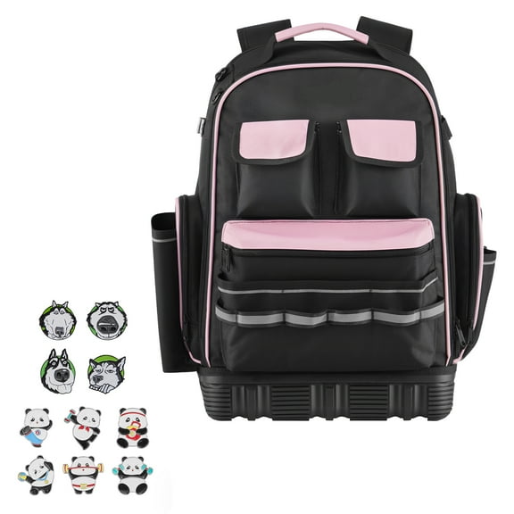 KFFKFF Tool Backpack with 56 Pockets, Durable Storage Organizer with Laptop Compartment & Sturdy Base, Ideal for Electricians, Technicians, and Repair Professionals