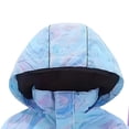 thumbnail image 3 of GiLiling Kids Two Piece Ski Suit with Hooded Jacket and Snow Bib Pants, Warm Insulated Winter Snowsuit for Outdoor Play (Blue, 8-9 Years), 3 of 6