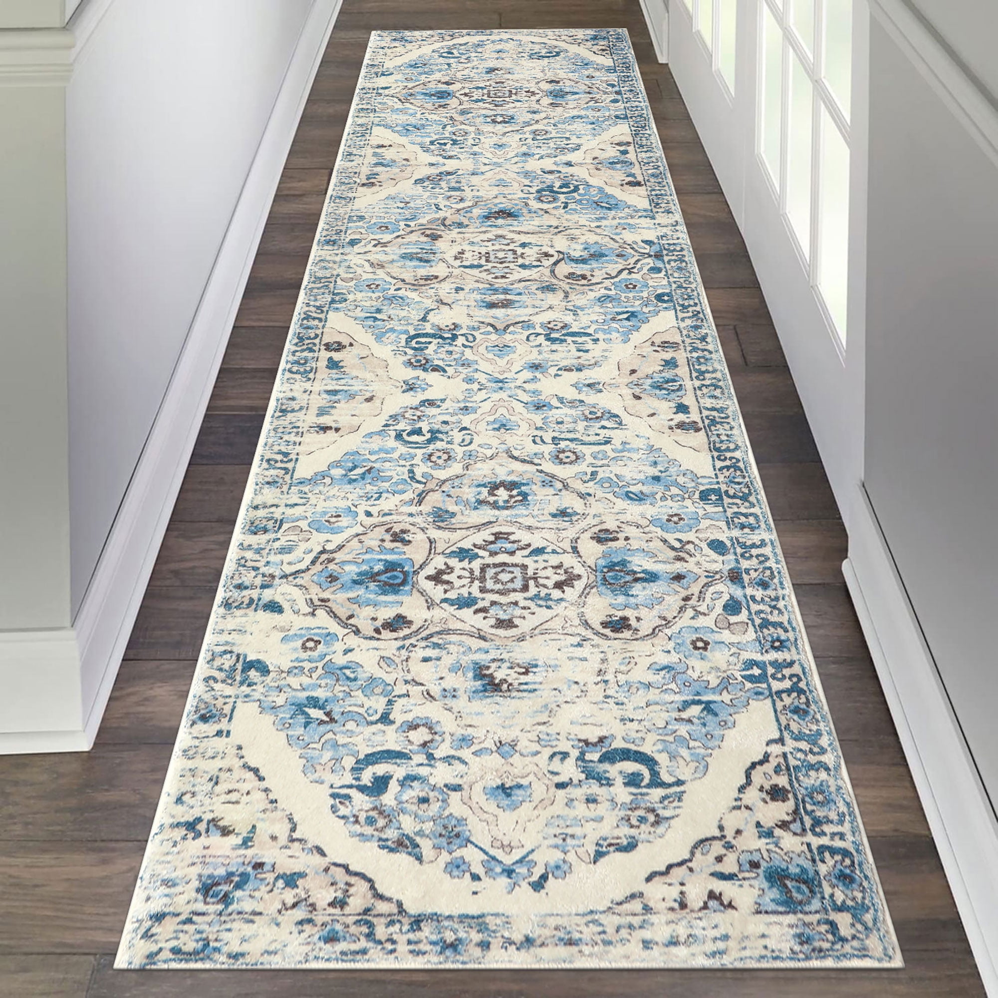 MeyJey 2'x8' Runner Rug, Ultra Soft Fluffy Boho Area Rug, Vintage