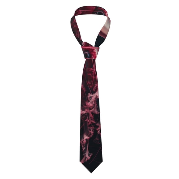 Fuzoiu Mesmerizing Pink Jellyfish Print Men's Necktie,Business Necktie,Mens Ties for Business Wedding Graduation