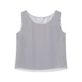 thumbnail image 3 of Yanarno Débardeurs en Chiffon d'Été pour Femmes Col Rond Sans Manches Chemisiers Amples Décontractés Gris m, 3 of 5