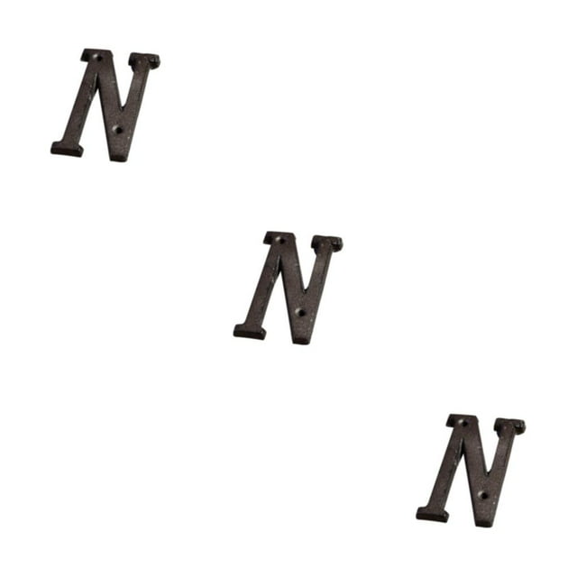 Maytalsory Metal House Number Plaque Durable And Rustproof Easy To Install Metal Letters House Numbers Iron Decoration Doorplate B17--N 3Set