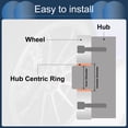 thumbnail image 7 of Unique Bargains Hub Centric Rings, 100mm OD 78.1mm ID Car Wheel Hubrings Aluminum Alloy Silver Tone, 4pcs, 7 of 7