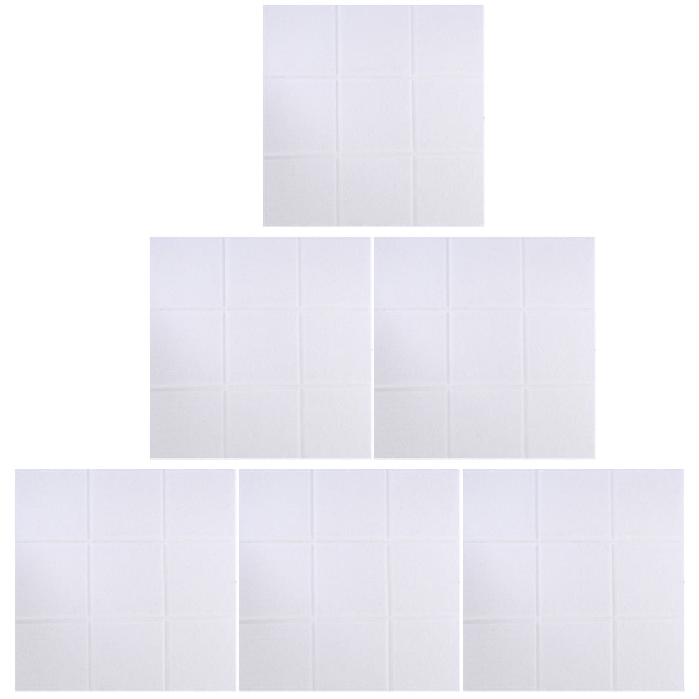 IBASETOY 6Pcs Soundproof Wall Panels White Felt Acoustic Panels for Home Decoration Easy to Cut and Install