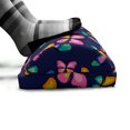 thumbnail image 5 of Nature Foot Rest, Spring Theme Colorful Flying Butterflies Seasonal Art Repetition Print, Non-Slip Backing Adjustable Ergonomic Memory Foam Leg Support for Office, Indigo and Multicolor, by Ambesonne, 5 of 5
