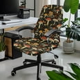 thumbnail image 2 of FKELYI Office Chair Cover Computer Chair Covers Retro Mushroom Print Removable Chair Protector Slipcover Stretch Fabric Boss Chair Covers for Home Office, Large, 2 of 6