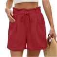 thumbnail image 2 of ByworldtasicNo Boundaries Summer Casual Shorts with Pockets High Waisted Wide Leg Drawstring Beach Vacation Trendy Shorts, 2 of 6