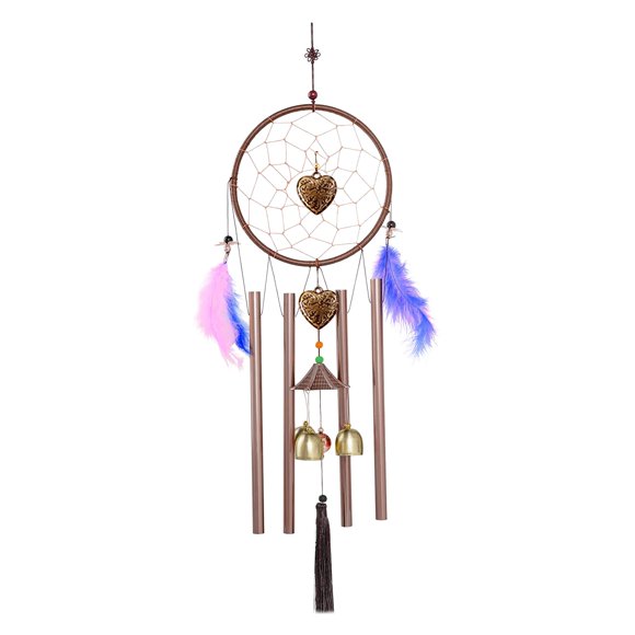Heart Dream-catcher Wind Chimes Metal Garden Decoration for Home and Outdoor Auspicious and Beautiful