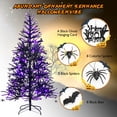 thumbnail image 3 of Patiojoy 6FT Black Halloween Tree Artificial Hinged PVC Christmas Tree w/250 LED lights, 3 of 10