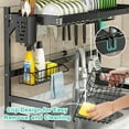 thumbnail image 6 of Over the Sink Dish Drying Rack, ZZBIQS Dish Drying Rack 2 Tier Large Stainless Steel Dish Drainer for Kitchen Storage, 6 of 9