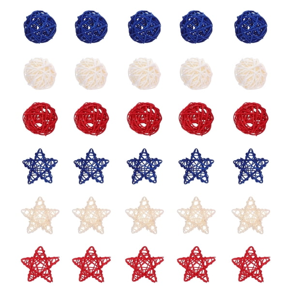 VOSAREA - 50 Bolas De Ratán Aromáticas Coloridas, Para Decorar En Navidad, Bodas, Fiestas O Manualidades - Diámetro 3 Cm