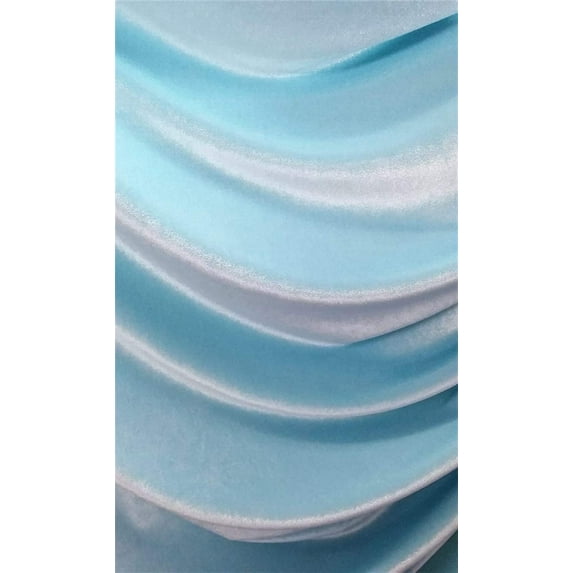 Decorative Silk Inc, Stretch Velvet Fabric, 60" Wide, Sells by The Yard, 1 Qty = 10 Yard Many Colors Available(10 Yard, Baby Blue)