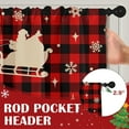 thumbnail image 5 of Merry Christmas Kitchen Window Curtains and Valances Set 36 Inch, Red Buffalo Plaid Xmas Reindeer Short Tier Curtain for Cafe Living Room Bathroom, Farmhouse 3 Pieces Set Kitchen Decor, 5 of 7