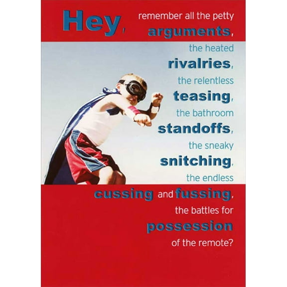 RSVP Remember All The : Superhero Kid Birthday Card for Brother