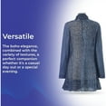 thumbnail image 6 of Sagefinds Shades of Blue Jacket, Women’s Boho Lightweight Coat, Open Front Cardigan with Long Sleeves, Dressy or Casual Fashion, 6 of 8