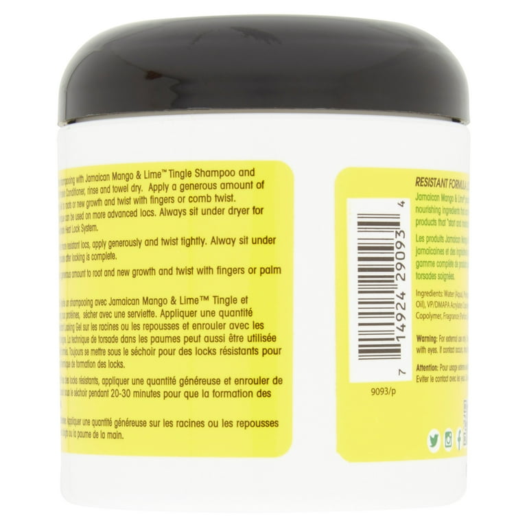 Jamaican Mango & Lime Nourishing Resistant Formula Locking Hair Styling Extra Hold Gel, 6 oz., Unisex