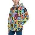 thumbnail image 2 of Kll Unisex Kids Boys Girls Hooded Pocket Pullover Hoodies-Cute Dogs Collage, 2 of 9