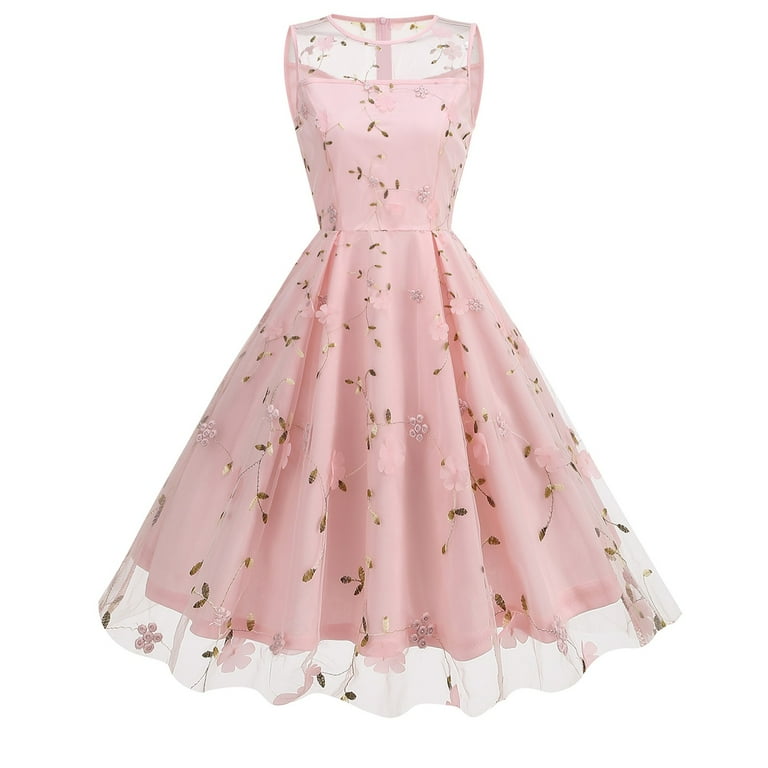 puffy tea party dress Tea-Length Midi Prom Dress with Short Puff Sleeves Smoky Blue / 2XLarge