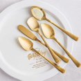 thumbnail image 2 of Flatware Set 5-Pieces, Serving Utensils Cheese Spreader, Dessert Spoon, Butter Knife Stainless Steel Yogurt Spoon for Cheese, Jelly, Jam, Ice Cream Gi, 2 of 4