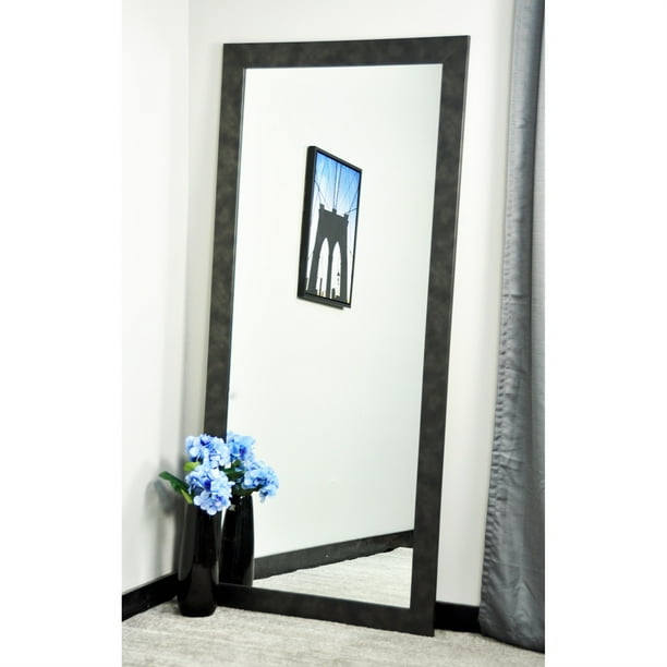 Clouded Metal Framed Floor Leaning Tall Mirror 32 X 66 Com Clouded Metal Framed Floor Leaning, Tall Mirrored Frame