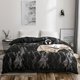 thumbnail image 4 of Juego de funda de edredón y funda de almohada de mármol suave, 2 uds., tamaño US-Twin, 168x229cm (negro), 4 of 8