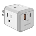 thumbnail image 1 of Clavija adaptadora Steren de 4 contactos con cargador USB C PD 20 W y USB QC 20 W Cubo Blanco, 1 of 2
