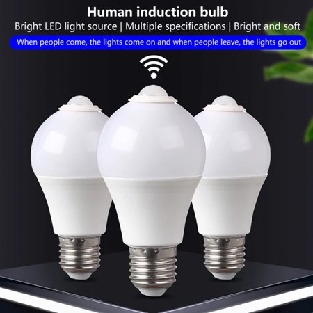 XAOCENH Energy Efficient Dimmable Motion Sensor Night Light Bulb for Bedroom Hallway Staircase Closet Garage - Bright 5W 9W 15W E27 PIR Motion Detector Lamp with Adjustable Sensitivity -