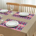 thumbnail image 3 of Tribal Artistic Earthy Boho Chic Flax Placemats Set of 4, 12x18 Inch Vintage Rustic Nordic Style Ethnic Patterns, Washable Style Table Mats for Kitchen or Dining, 3 of 6
