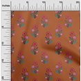 thumbnail image 1 of oneOone Polyester Lycra Fabric Leaves & Floral Block Printed Craft Fabric BTY 56 Inch Wide, 1 of 4