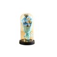 thumbnail image 3 of 2Pc Preserved Real Flowers Bouquet Gifts For Her,Forever Flowers Gift For Women,Preserved Blue Rose In Glass Dome With Led Light Ideal For Christmas,Birthday,Anniversary,Valentine'S Day, Mother'S Day, 3 of 6