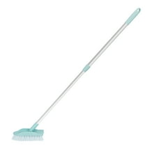Floor Scrub Brush with Long Handle Scrape and Brush Tub and Tile Brush for Cleaning Bathroom Patio Kitchen Wall and Deck