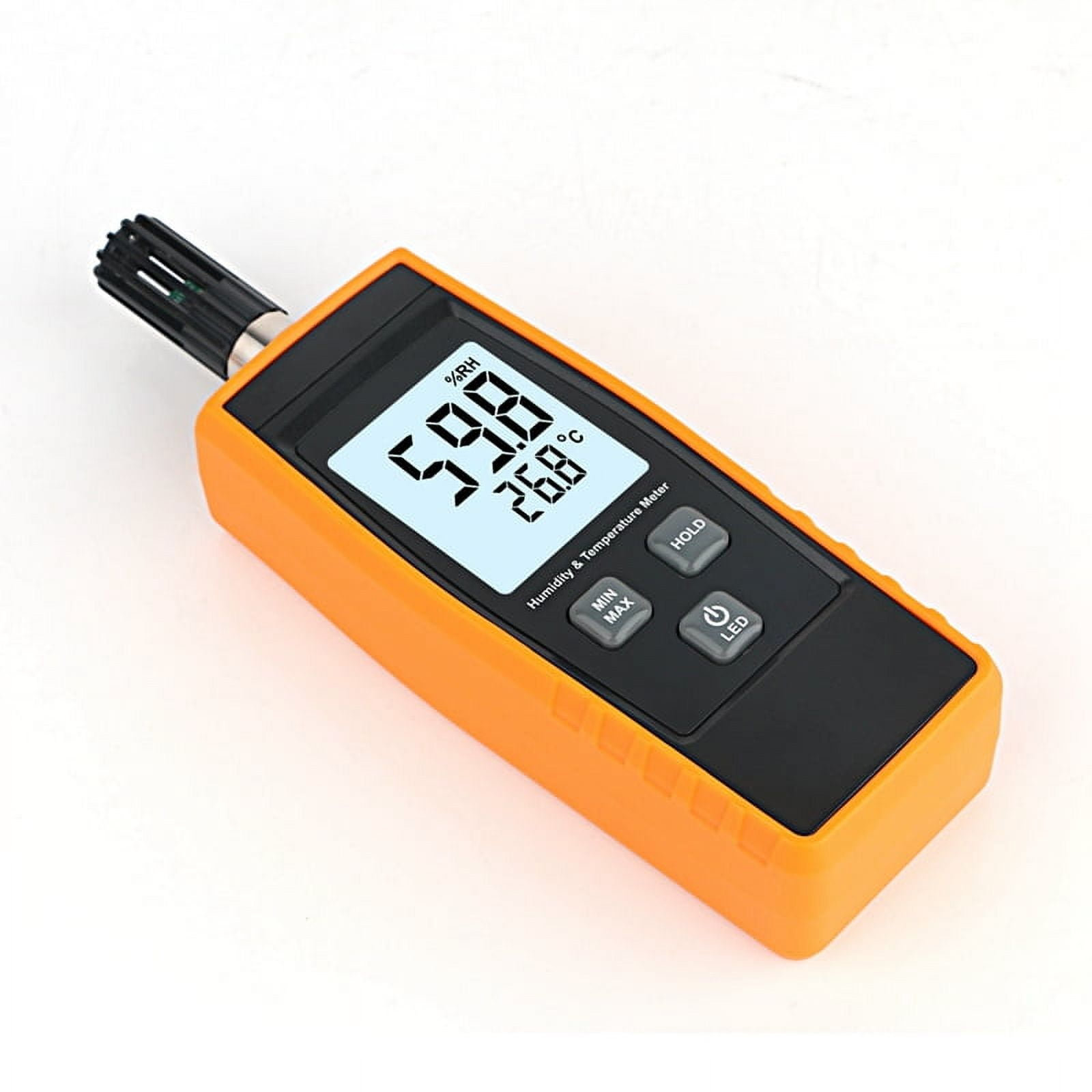Inductive Digital Temperature and Humidity Meter Measurement Range 0-100%,-20-80℃ Temperature Humidity Monitor
