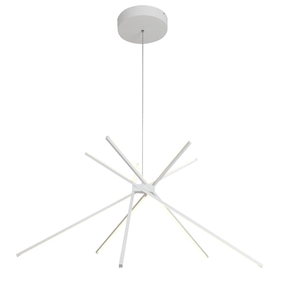 Bethel Matte White Match Stick Led Ceiling Fixture With Chrome Hardware