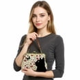thumbnail image 3 of comeco Black Floral Cat Kisslock Bag, 3 of 4