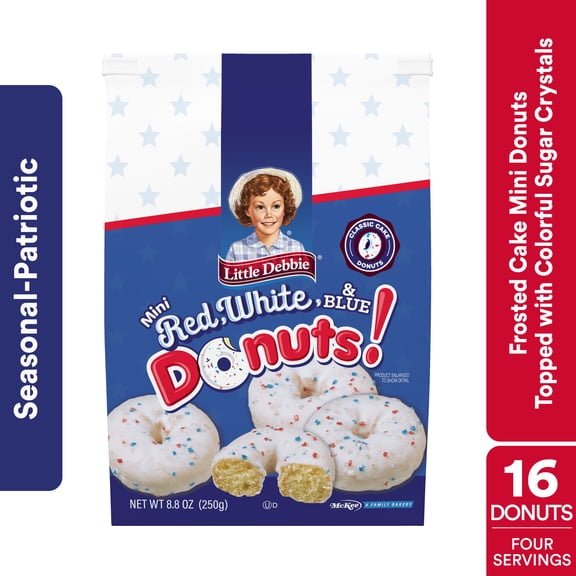 Little Debbie Red, White & Blue Mini Donuts, 8.8 oz