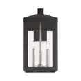 thumbnail image 5 of Beaumont Lane Transitional 3-Light Brass & Glass Outdoor Wall Lantern in Black, 5 of 13